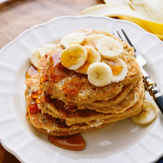 Rezept für Banana-Kokos-Pancakes Rezept für Banana-Kokos-Pancakes