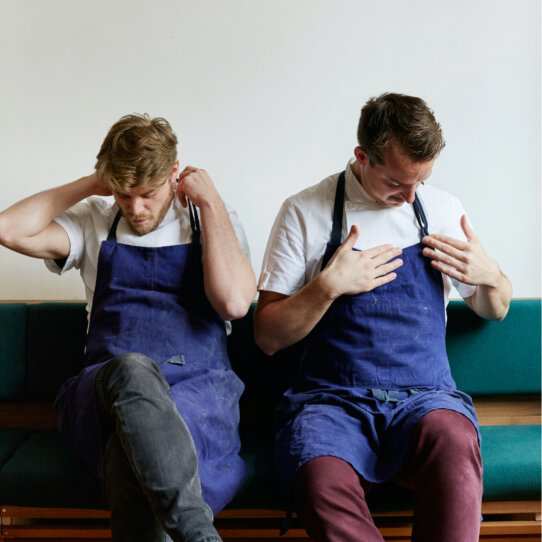 Lode & Stijn beim Kuechentausch im Hamburger Wolfs Junge