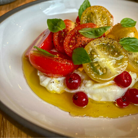 Burrata Tomatoes Olive Oil Sorrel Berlin Neukoelln