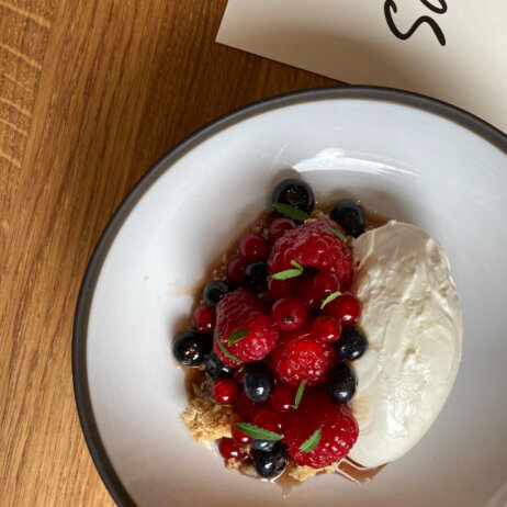 Granola and Labneh Sorrel Berlin Neukoelln