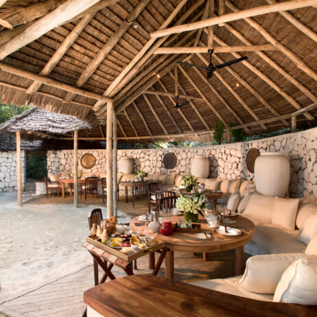 Dining area I andBeyond Mnemba Island
